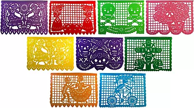 Regular Size Plastic Day Of The Dead Papel Picado Banner I Un Dia De Memoria I D • $13.03