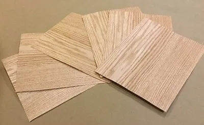Red Oak Wood Veneer Raw/Unbacked - Pack Of 3 - 9  X 9  X 0.024  Sheets • $13