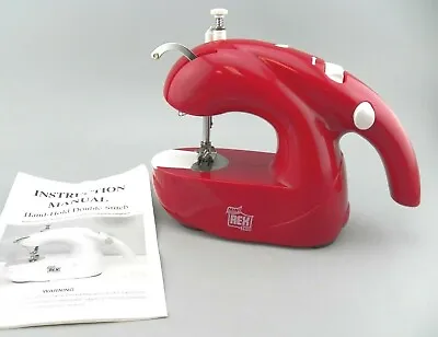 Mini Rex Red Mini Sewing Machine SMARTEK Tested Works GUC • $11.65