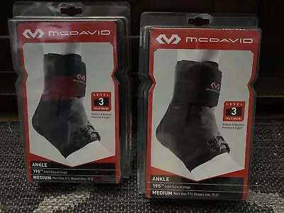 2 McDavid 195 Ultralight Ankle Brace With Straps - Black • $70