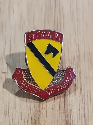 Vintage 1st Cavalry Vietnam Veteran Logo Enamel Lapel Pin Hat Pin  • $7