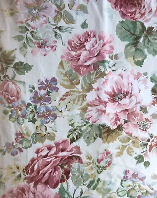 £65 • Buy Large Fully Lined Osman 100% Cotton Classic Floral Rose Curtains 2.6m X 185cm
