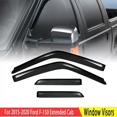 4x For 15-20 F150 SuperCab/Extended Cab Sun Rain Guard Vent Shade Window Visors • $28.20