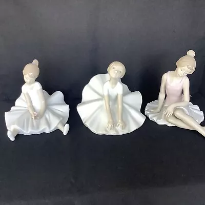 NAO Lladro Ballerina Figurines Set Of 3 • £120