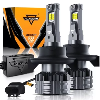 AUXBEAM 9008 H13 LED Headlight High Low Beam Super Bright Bulbs 6500K CANBUS 2x • $69.99