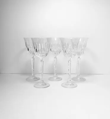 Mikasa INTERLUDE Set Of 5 Crystal Water Goblets 8 3/8” • $59.99