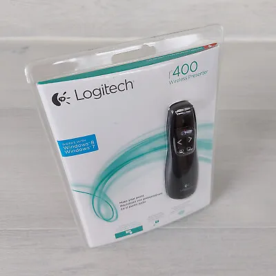 £29.99 • Buy Logitech R400 Wireless Presenter Red Laser Pointer Sildeshow Control 15m Range