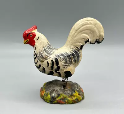 Vintage Spring Action Motion 2.75  Miniature Rooster Figure • $12.95
