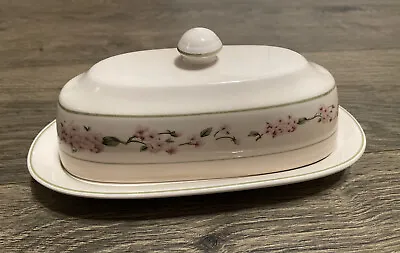 MARTHA STEWART MSE Butter Dish Hydrangea Pattern Flower Design • $14.99