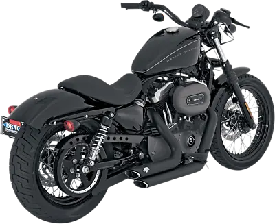 VANCE & HINES BLK Shortshots Staggered Full Exhaust 2004-2013 XL Sportster 47219 • $599.99