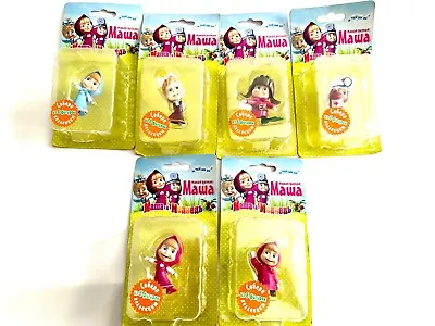 Lot 6 Masha And Bear Dolls Figure Figurine Toy • $21.50