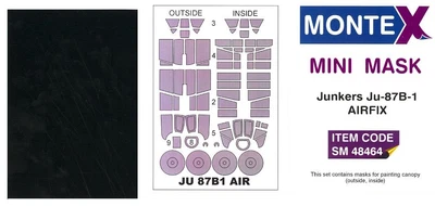 $6.50 • Buy Montex 1/48 JUNKERS Ju-87B-1 STUKA CANOPY & WHEELS PAINT MASK Airfix