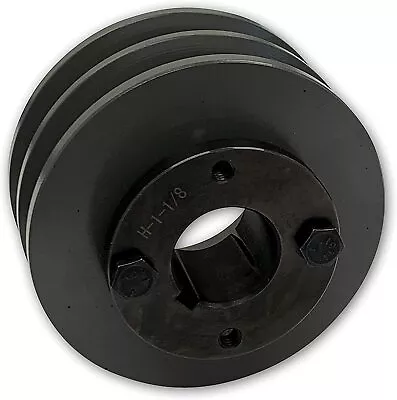 Cast Iron Electric Motor Pulley Sheave 5.25  Two Groove For B Bx 5l Belts • $68.92