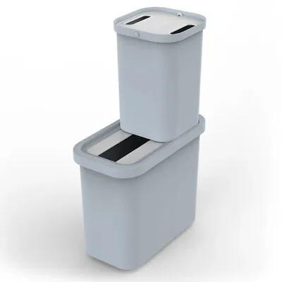 2pc Joseph Joseph GoRecycle 14L Recycling Caddy/32L Collector Set Waste Bin Grey • $89