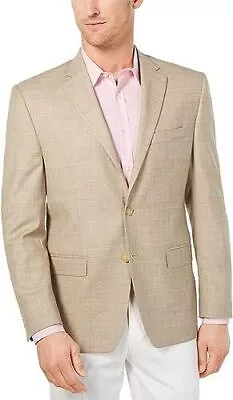 Lauren Ralph Lauren Mens Lexington Plaid Blazer Sportcoat Tan 38R • $23.76