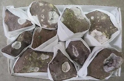 10 Piece Tabasco Geodes In Matrix Flat Tabasco Zacatecas Mexico • $72.95