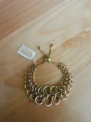 Michael Kors Gold-Tone Multi Link Chain Slider  Bracelet  • $55