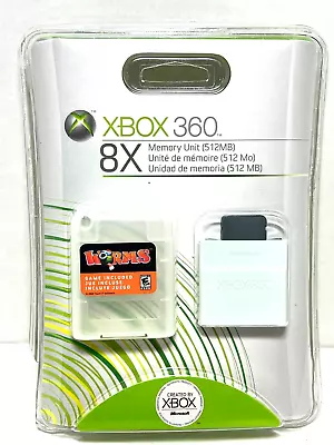 Microsoft Xbox 360 8X Memory 512MB Sealed Brand New RARE WORMS Shelf Wear Corner • $64.99