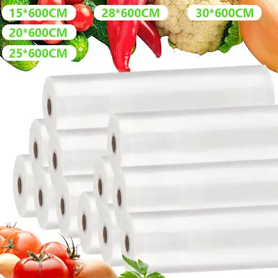 Food Vacuum Sealer Rolls Bags Vaccum Food Storage Saver Seal Bag Pack Embossed  • £5.99