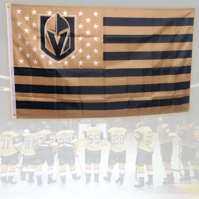 🇺🇸 USA Shipping 🇺-Las Vegas Golden Knights Hockey 3x5 Foot Flag DOUBLE SIDED • $14.95