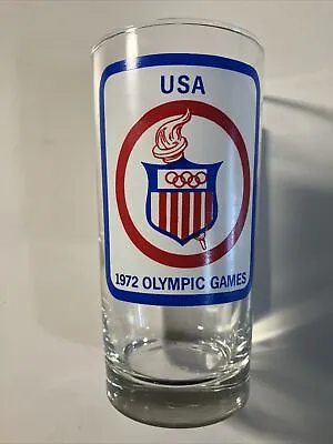 Vintage USA 1972 Olympic Games Drinking Collectible 10 Oz. Glass Nice Shape • $7.99