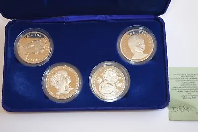 1981 Prince Of Wales & Lady Diana Spencer Crown Medal Set Pobjoy Mint COA + Case • £32.95