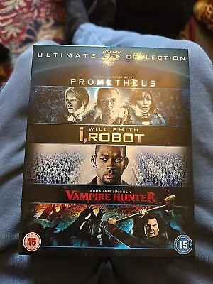 Blu-ray 3D Ultimate Collection Box Set Prometheus:Irobot:Vampire Hunter 15 Yrs • £10