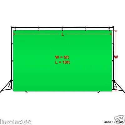 5'x10' Green Photography Backdrop Photo Stand Muslin Kit • $69.99