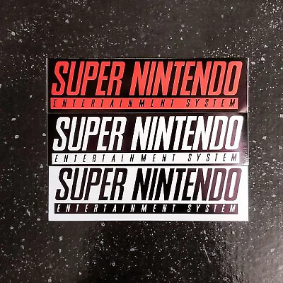 [5  X 1.33 ]  [Vinyl Bumper Sticker] - Super Nintendo SNES Logo - Famicom Retro • $3.95