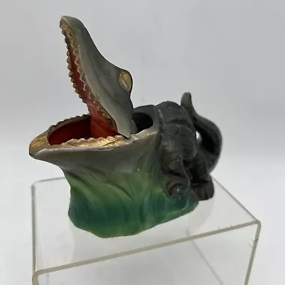 Rare No Bird Nodder Bobber Ashtray Alligator Crocodile Jaw Kitschy Vintage • $59