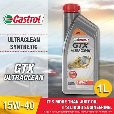 Castrol GTX Ultraclean 15W-40 Engine Oil 1L For Honda 1300 Coupe 7 1970-1973 • $23.95