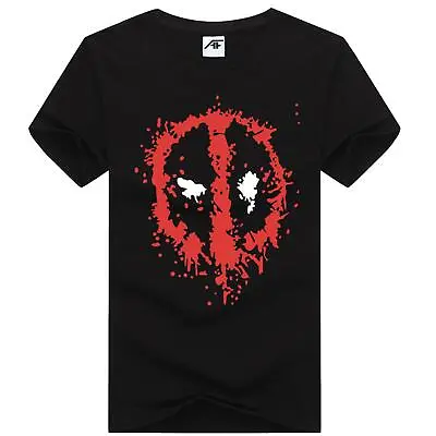 Marvel Deadpool Printed Mens T Shirt Childrens Round Neck Top Tees • £7.99