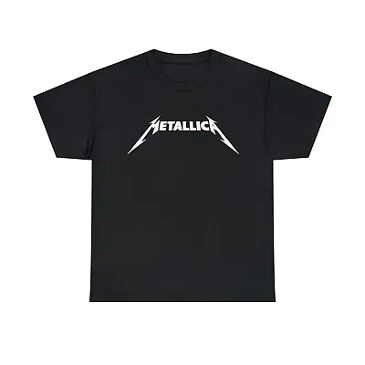 Metallica  Logo T-shirt Basic White Retro Metallica Cotton Heavy Metal Tee • $23.99