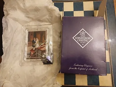 Vintage Boxed Edinburgh Crystal Glass Picture Photo Frame For 5 X3.5  Photos • £29.99