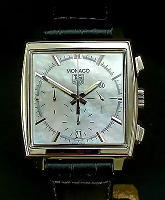 Tag Heuer Monaco Automatic Chrono MOP Mother Of Pearl Rare Dial • £2945