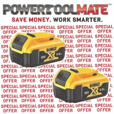 Genuine Dewalt DCB184 18v XR 5ah Slide Battery *TWIN PACK* • £111.99