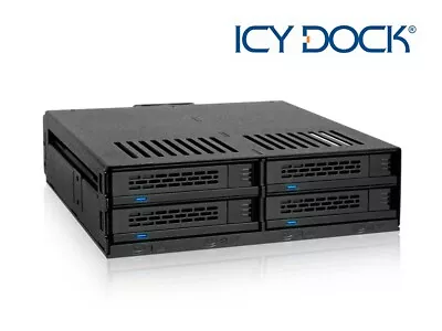 New ICY Dock ExpressCage MB324SP-B 4 Bay 2.5  SATA SAS SSD HDD Mobile Rack • £76.79