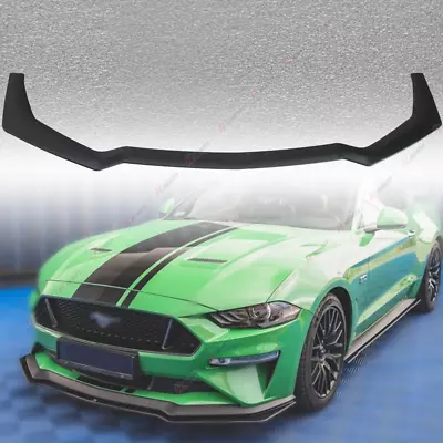 For 2018-2023 Mustang Gt Front Splitter Bumper Lip Spoiler Matte Black • $49.99