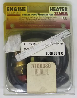 New Zerostart Temro Block Heater Kit For Mercedes Part No. 3100080 / Q 6 20 0009 • $109.99