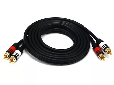 Monoprice 6ft Premium 2 RCA Plug/2 RCA Plug M/M 22AWG Cable - Black • $8.98