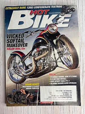 Hot Bike Magazine April 2011 Volume 43 Number 4 Harley Davidson Softail Ironhead • $9.74