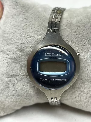 Vintage Ladies Texas Instruments Silver Tone LCD Quartz Watch Parts/Repair • $4.73