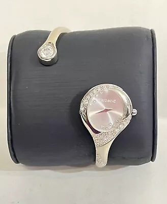 MARC ECKO E95018L1 Ladies Bangle Watch Silver Quartz 25mm #5 New • $67.95