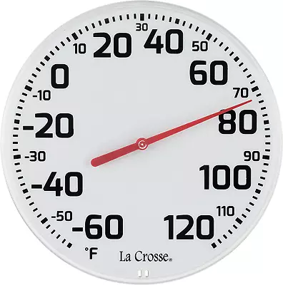 La Crosse 104-1522 8  Round Analog Dial Thermometer White • $13.51