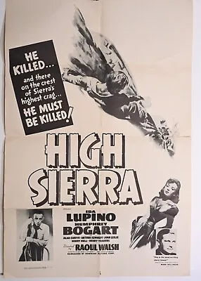 HIGH SIERRA Original One Sheet 27 X41  Bogart Poster • $89