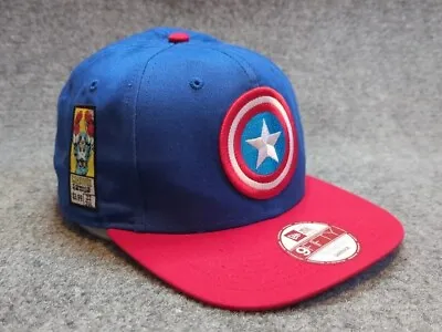 Captain America Hat Blue New Era 9Fifty Adjustable Snapback Cap Marvel Comics • $22.99