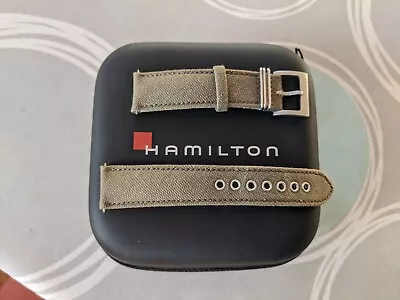 Genuine Hamilton Green Textile Watch Strap 20mm.H600684102 • £45