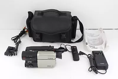 Canon ES20VA 8mm Video Camera With Remote Charger AC Adapter Manual And Case • $129.99