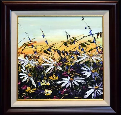 Maya Eventov Untitled Oil Flower Canvas With Beautiful Custom Frame ADL122110-08 • $1850