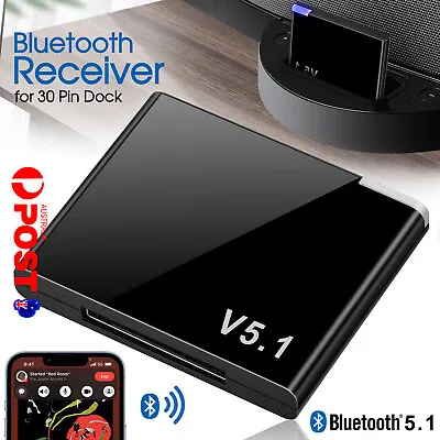 Bluetooth 5.1 Music Audio Adapter Receiver 30 Pin Dock Speaker For IPhone IPod M • $9.45